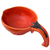 Ceramic bowl, 'Trishul' - Handmade Glazed Ceramic Engraved Orange Bowl from India