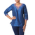Silk tunic, 'Blue Silk Allure' - Hand Embroidered Handwoven Blue Silk Tunic from India (image 2a) thumbail
