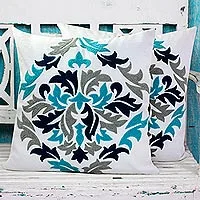 Featured review for Cotton cushion covers, Fresh Leaves (pair)