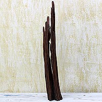 Wood sculpture, 'Magical Touch'