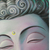 'Peaceful Buddha II' - Buddha with Flowers Signed Painting Buddhism Art from India