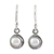 Aretes colgantes de perlas cultivadas - Pendientes colgantes de plata de ley con perlas cultivadas de la India