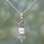 Collar con colgante de perlas cultivadas y topacio azul - Collar con colgante de topacio azul y perlas cultivadas de la India