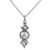 Cultured pearl and blue topaz pendant necklace, 'Blue Rays' - Cultured Pearl Blue Topaz Pendant Necklace from India