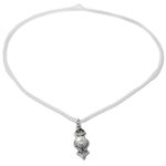 Cultured pearl and blue topaz pendant necklace, 'Blue Rays' - Cultured Pearl Blue Topaz Pendant Necklace from India