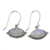 Rainbow moonstone dangle earrings, 'Protective Eyes' - Sterling Silver Rainbow Moonstone Dangle Earrings from India