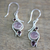 Garnet and chalcedony dangle earrings, 'Shades of Red' - Hand Made Garnet Chalcedony Dangle Earrings from India