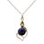 Citrine and lapis lazuli pendant necklace, 'Starry Crest' - Citrine and Lapis Lazuli Pendant Necklace from India