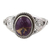 Sterling silver cocktail ring, 'Purple Attunement' - Silver Purple Composite Turquoise Cocktail Ring India