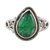 Teardrop Shaped Green Quartz Sterling Silver Cocktail Ring - Forest ...