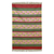 Wool area rug, 'Carnation Buds' (4x6) - Striped Wool Area Rug with Vine Motifs (4x6) from India thumbail