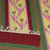 Wool area rug, 'Carnation Buds' (4x6) - Striped Wool Area Rug with Vine Motifs (4x6) from India (image 2b) thumbail