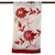 Silk scarf, 'Kolkata Blossoms in Poppy Red' - Hand Woven Silk Scarf Cornsilk Candy Apple Poppy Red India