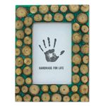 Bamboo and wood photo frame, 'Bamboo Glory' (4x6) - Bamboo Rectangular Wood Photo Frame (4x6) from India