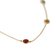 Vergoldete Rauchquarz-Onyx-Station-Halskette aus Indien