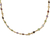 Gold plated multi-gemstone link necklace, 'Gemstone Romance' - Hand Crafted Gold Plated Multigem Link Necklace from India