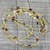 Gold plated multi-gemstone link necklace, 'Gemstone Romance' - Hand Crafted Gold Plated Multigem Link Necklace from India
