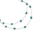 Onyx-Stationshalskette - Sterlingsilber-Halskette mit grünem Onyx aus Indien