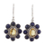 Lapiz lazuli and citrine dangle earrings, 'Sunny Blue' - Citrine Lapis Lazuli Sterling Silver Dangle Earrings
