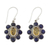 Lapiz lazuli and citrine dangle earrings, 'Sunny Blue' - Citrine Lapis Lazuli Sterling Silver Dangle Earrings