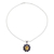 Collar colgante de lapislázuli y citrino - Collar de plata de primera ley con citrino y lapizlázuli novica india