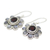 Rainbow moonstone and garnet dangle earrings, 'Pure Radiance' - Rainbow Moonstone Garnet Sterling Silver Dangle Earrings