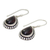 Garnet dangle earrings, 'Radiant Dewdrops' - Sterling Silver and Garnet Drop Shape Dangle Earrings (image 2e) thumbail