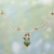 Peridot pendant necklace, 'Radiant Princess in Green' - Hand Made Peridot Turquoise Pendant Necklace from India thumbail