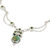 Halskette mit Peridot-Anhänger - Handgefertigte Peridot-Türkis-Anhänger-Halskette aus Indien