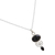 Onyx pendant necklace, 'Romantic Journey' - Hand Made Onyx and Sterling Silver Pendant Necklace