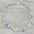 Citrine link bracelet, 'Seashore Radiance' - Citrine and Composite Turquoise Link Bracelet from India thumbail