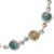 Citrine link bracelet, 'Seashore Radiance' - Citrine and Composite Turquoise Link Bracelet from India (image 2e) thumbail