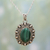 Malachite pendant necklace, 'Sophisticated in Green' - Malachite and Sterling Silver Pendant Necklace from India (image 2) thumbail