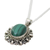 Malachite pendant necklace, 'Sophisticated in Green' - Malachite and Sterling Silver Pendant Necklace from India (image 2c) thumbail