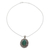 Malachite pendant necklace, 'Sophisticated in Green' - Malachite and Sterling Silver Pendant Necklace from India (image 2d) thumbail