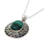 Malachite pendant necklace, 'Mystical Beauty' - Handcrafted Sterling Silver and Malachite Pendant Necklace (image 2c) thumbail