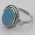 Chalcedony cocktail ring, 'Sky Reverie' - Blue Chalcedony and Sterling Silver Cocktail Ring from India