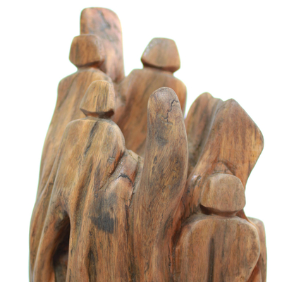 Escultura de madera recuperada - Escultura única de madera flotante recuperada de la India