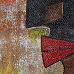 'Pure Love' - Expressionist Angular Painting of Faces from India