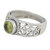 Peridot single stone ring, 'Blossoming Desire' - Peridot and Sterling Silver Indian Ring with Paisley Design (image 2d) thumbail