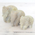 Soapstone figurines, 'Royal March' (set of 3) - Set of Three Hand Carved Soapstone Elephant Figurines thumbail