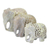 Soapstone figurines, 'Royal March' (set of 3) - Set of Three Hand Carved Soapstone Elephant Figurines (image 2a) thumbail