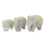 Soapstone figurines, 'Royal March' (set of 3) - Set of Three Hand Carved Soapstone Elephant Figurines (image 2d) thumbail