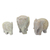 Soapstone figurines, 'Royal March' (set of 3) - Set of Three Hand Carved Soapstone Elephant Figurines (image 2e) thumbail