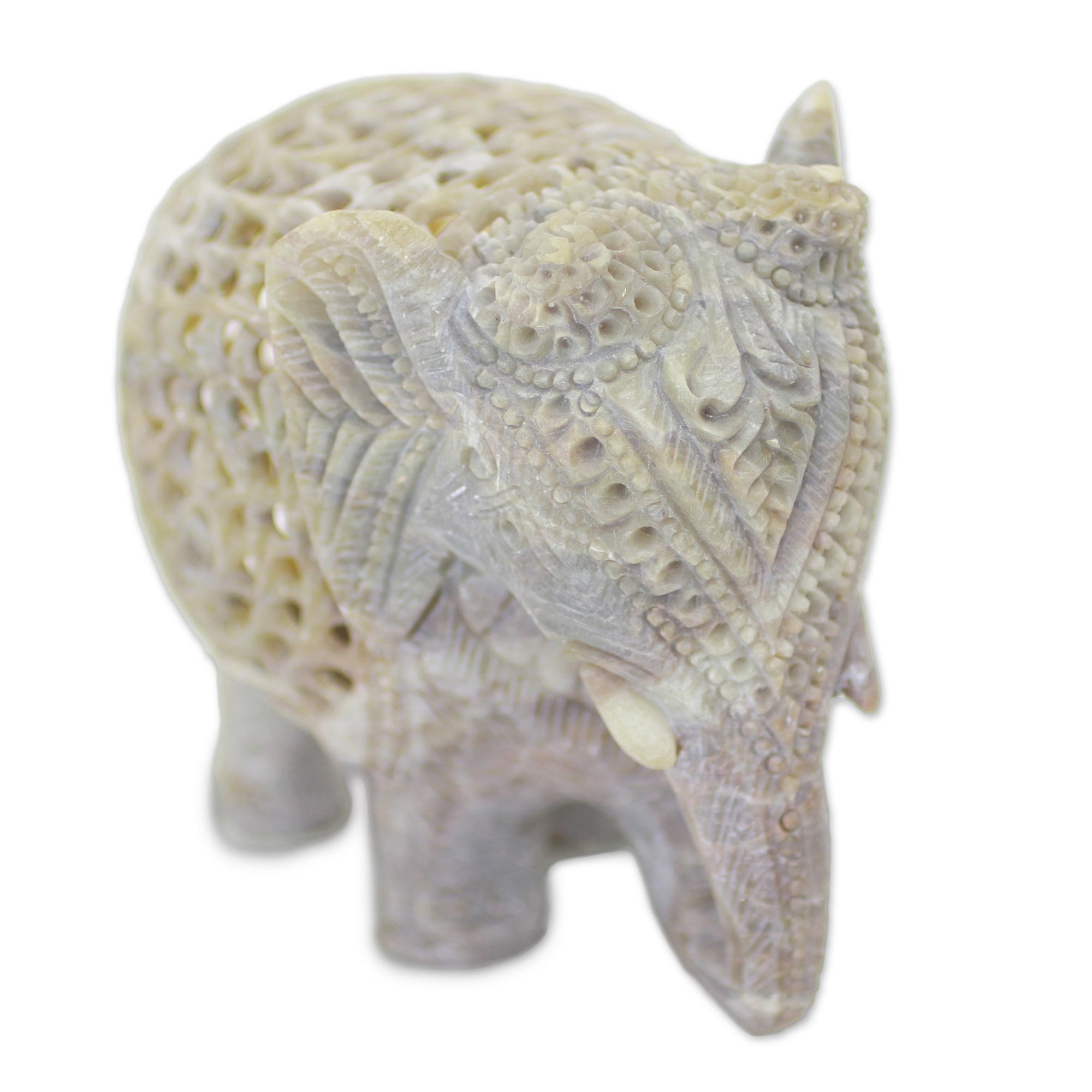 UNICEF Market | Hand Carved Soapstone Elephant Statuette from India ...