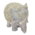 Specksteinstatuette 'Elefantenkönig' - Handgeschnitzte Elefantenstatuette aus Speckstein aus Indien
