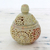 Soapstone decorative jar, 'Floral Cream' - Hand Crafted Indian Soapstone Jar and Lid with Floral Motifs (image 2) thumbail