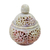 Soapstone decorative jar, 'Floral Cream' - Hand Crafted Indian Soapstone Jar and Lid with Floral Motifs (image 2d) thumbail