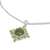 Peridot pendant necklace, 'Bright Fascination' - Handcrafted Green Turquoise and Peridot Pendant Necklace (image 2d) thumbail