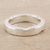 Sterling silver band ring, 'Curvy Sophistication' - Hand Made Sterling Silver Band Ring from India (image 2c) thumbail